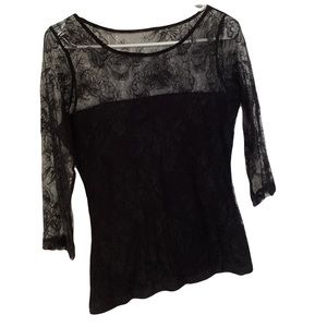H&M black lace blouse- Medium